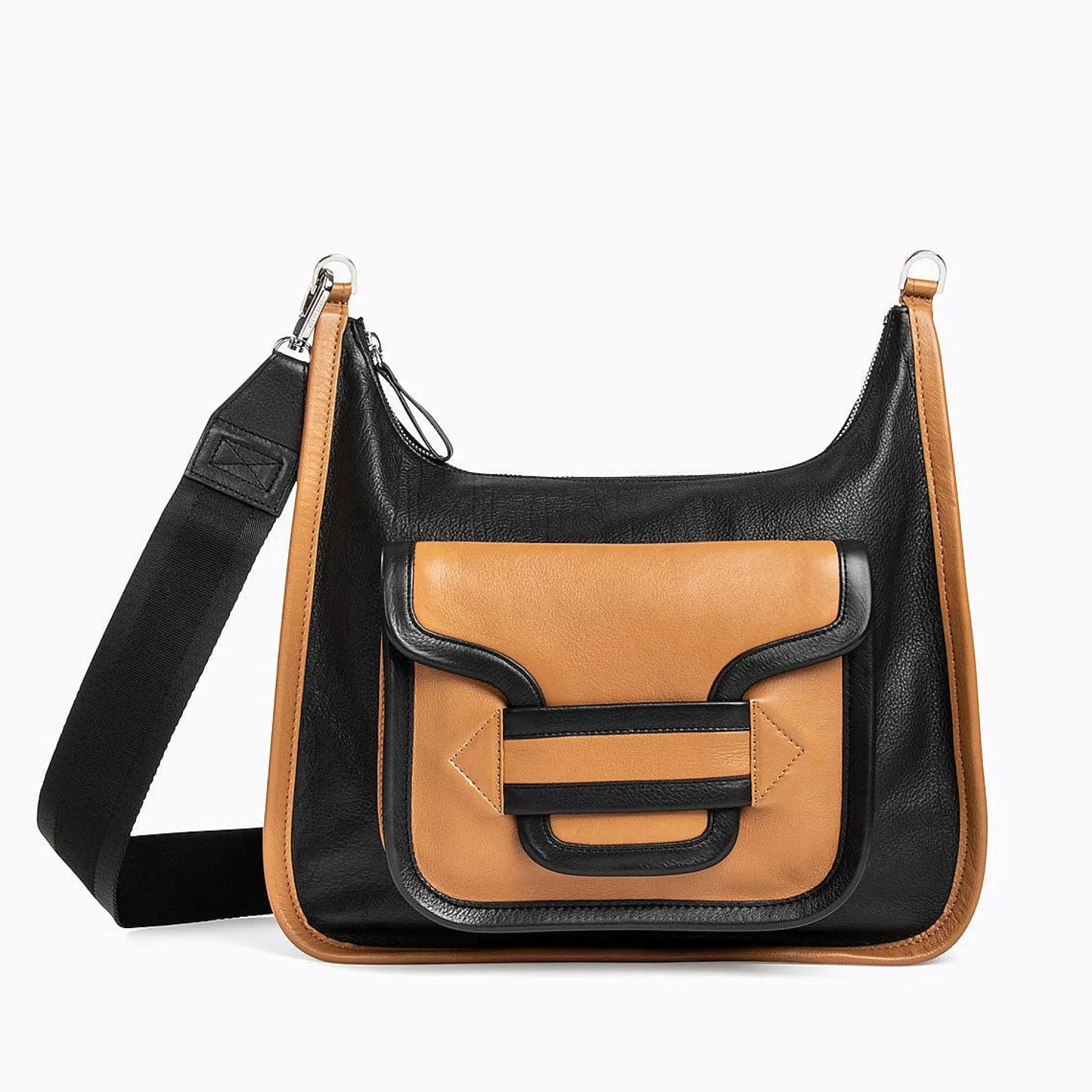 Pierre Hardy Crossbody Bags<Alpha Day Bag Black/Cognac