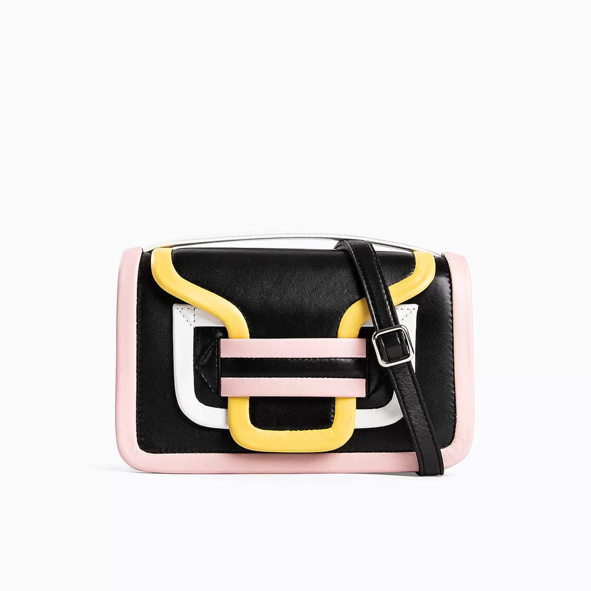 Pierre Hardy Handbags<Alpha Handbag Black/Pink/Yellow