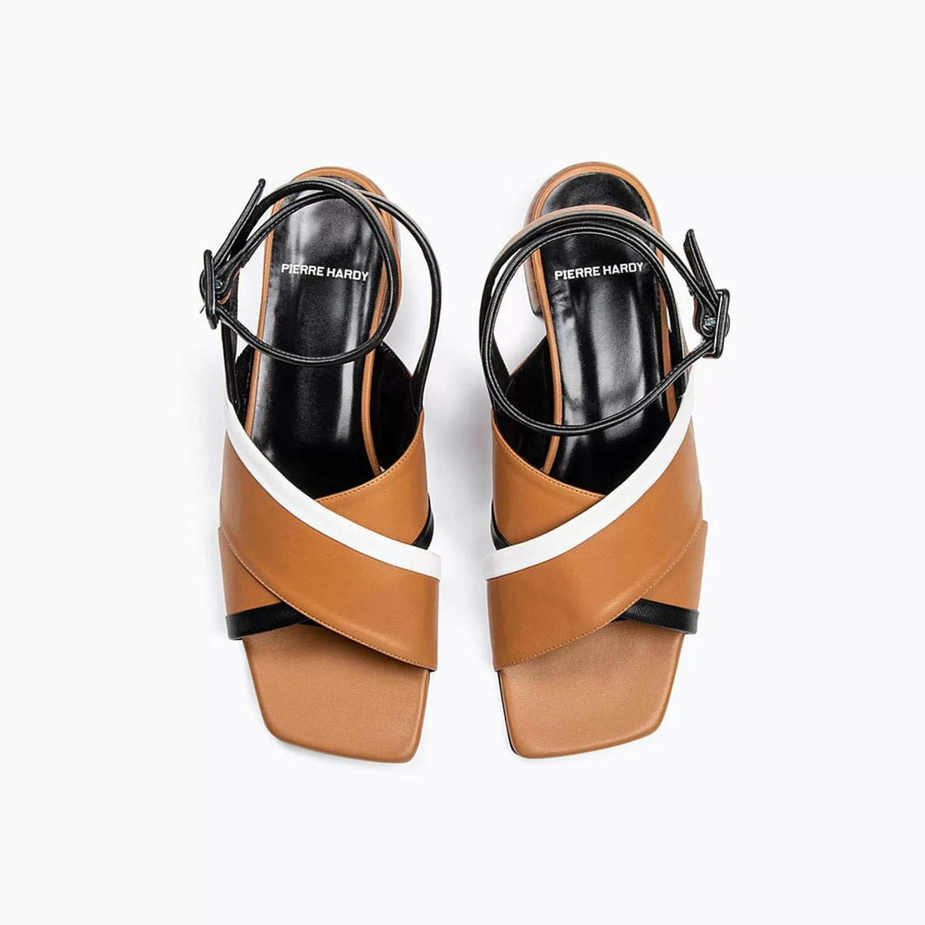 Pierre Hardy Mules & Sandals<Alpha Sandal Cognac/Black/White