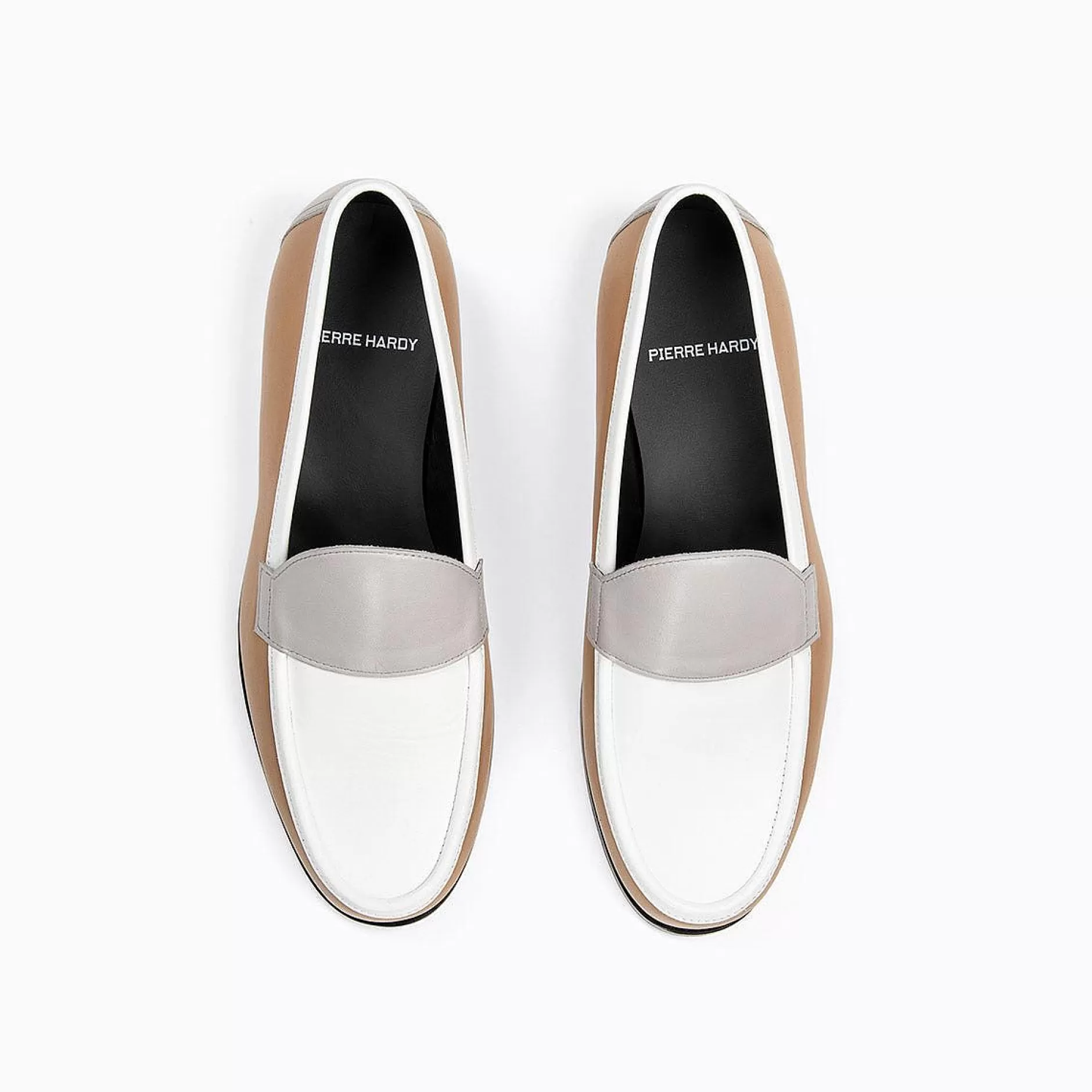 Pierre Hardy Loafers & Flat Shoes<Hardy Loafer Cappuccino/White/Grey